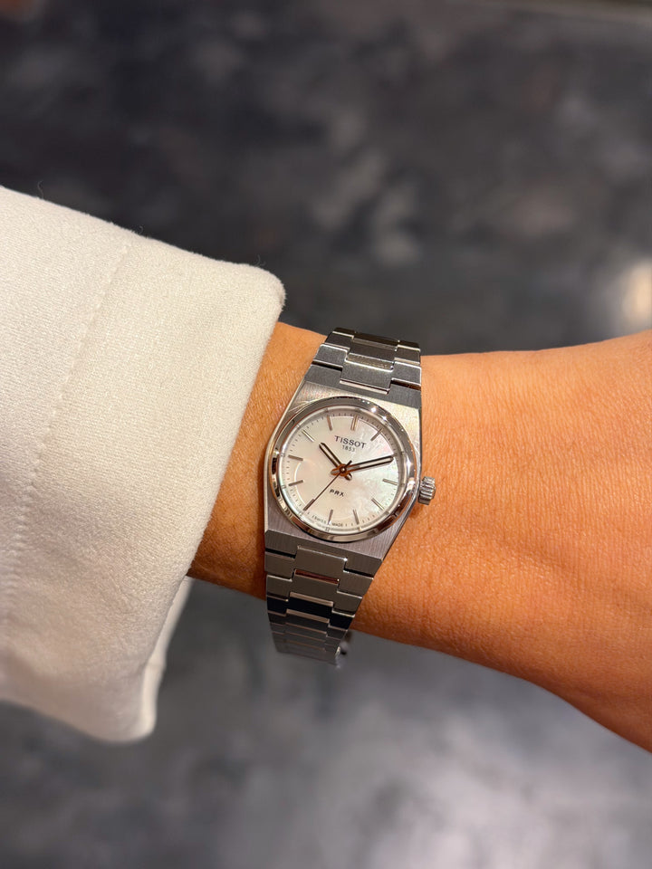 Tissot PRX 25mm - Madre pérola com prata
