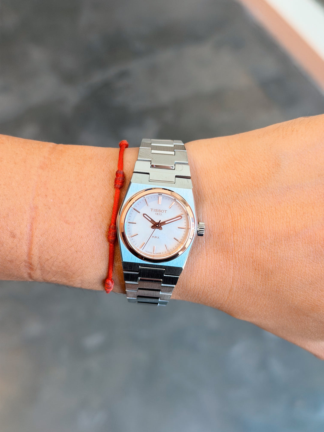Tissot PRX 25mm - Madre pérola com dourado