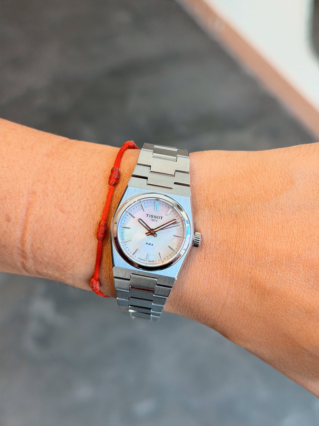 Tissot PRX 25mm - Madre pérola com prata